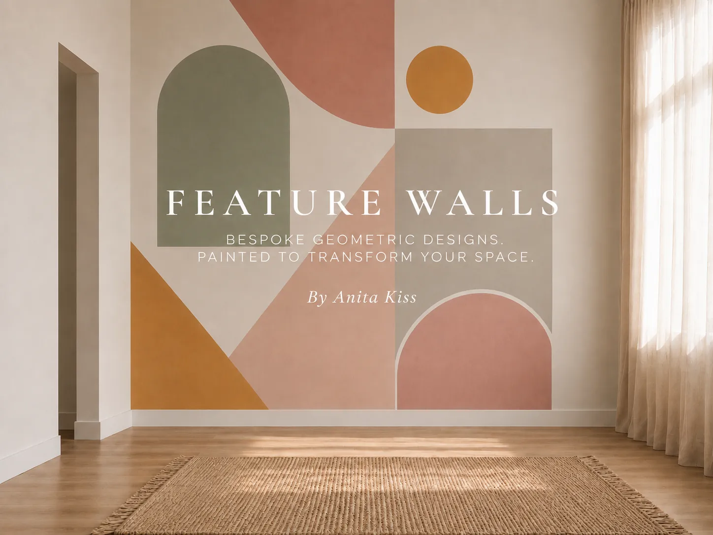Feature Walls branded photo, bespoke geometric wall design